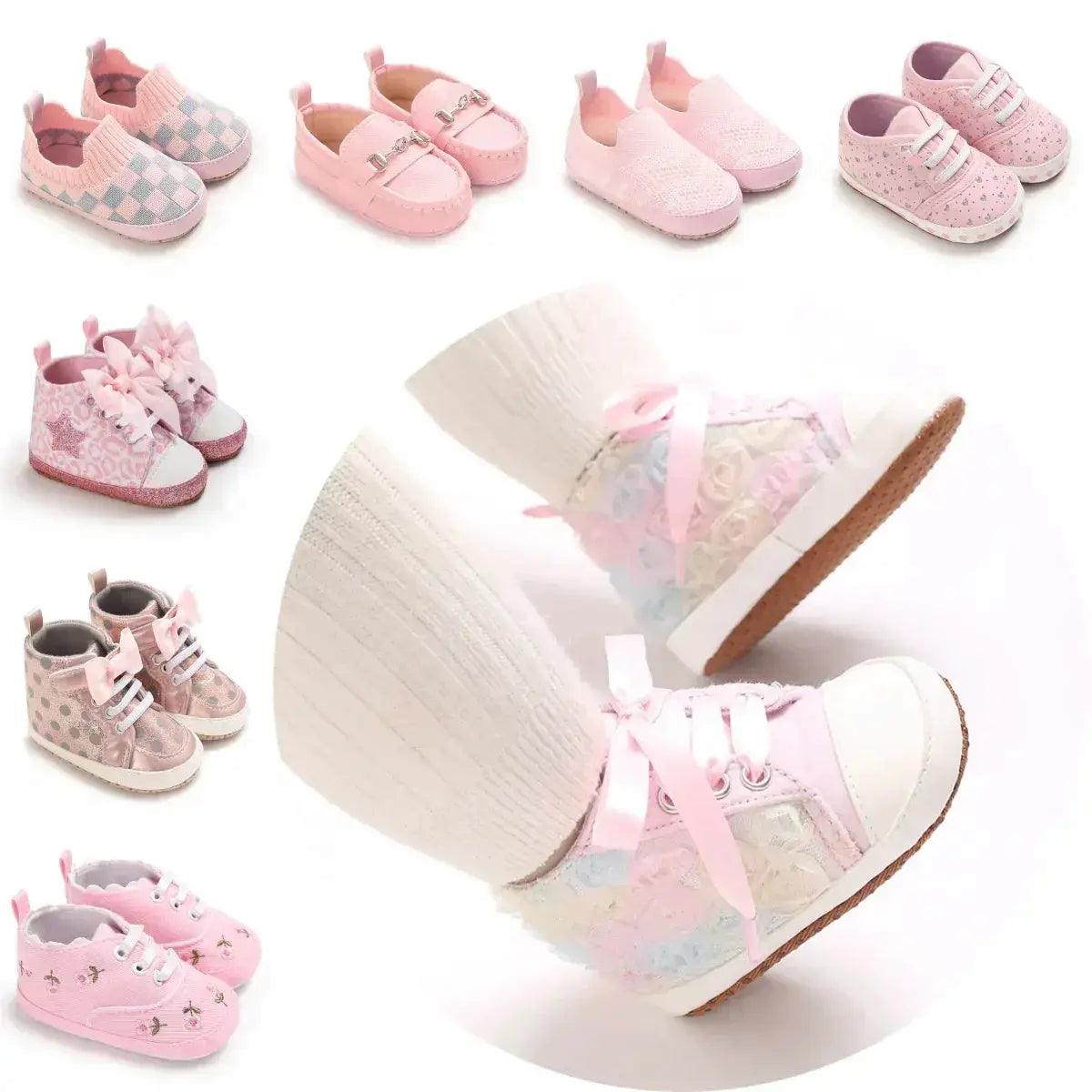  Pink Baby Shoes For Girls First Walker Anti Slip Sole -  ToylandEU™