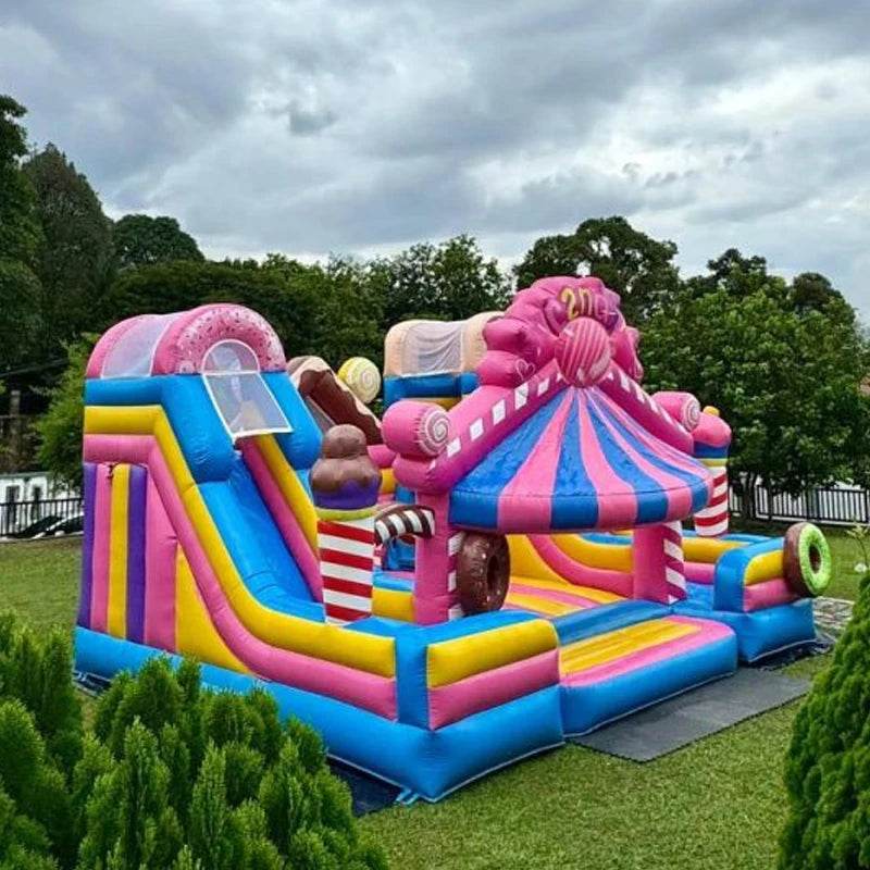 Pink Candy Bouncy Slide Hot Sell Inflatable Slide Castle - ToylandEU