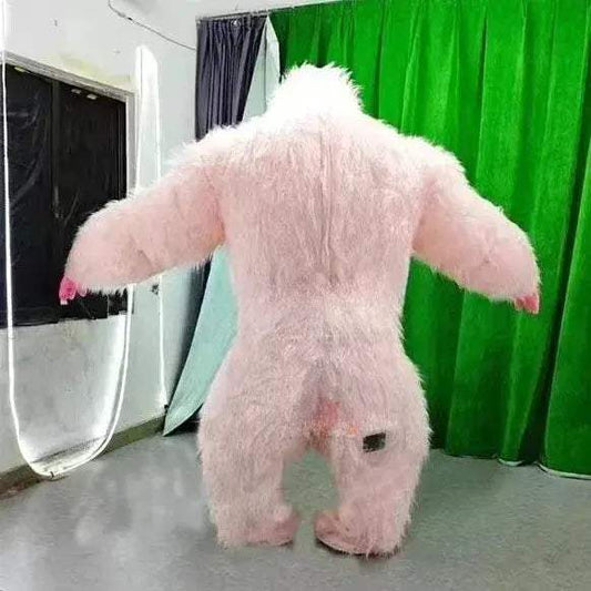 Pink Inflatable Gorilla Mascot Costume For Events No Battery - ToylandEU
