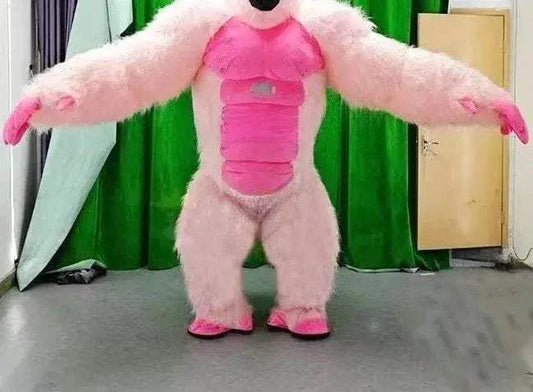 Pink Inflatable Gorilla Mascot Costume For Events No Battery - ToylandEU