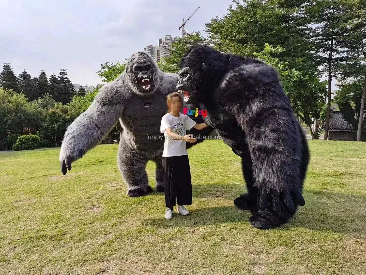 Pink Inflatable Gorilla Mascot Costume For Events No Battery - ToylandEU
