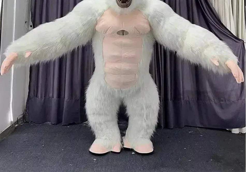 Pink Inflatable Gorilla Mascot Costume For Events No Battery - ToylandEU