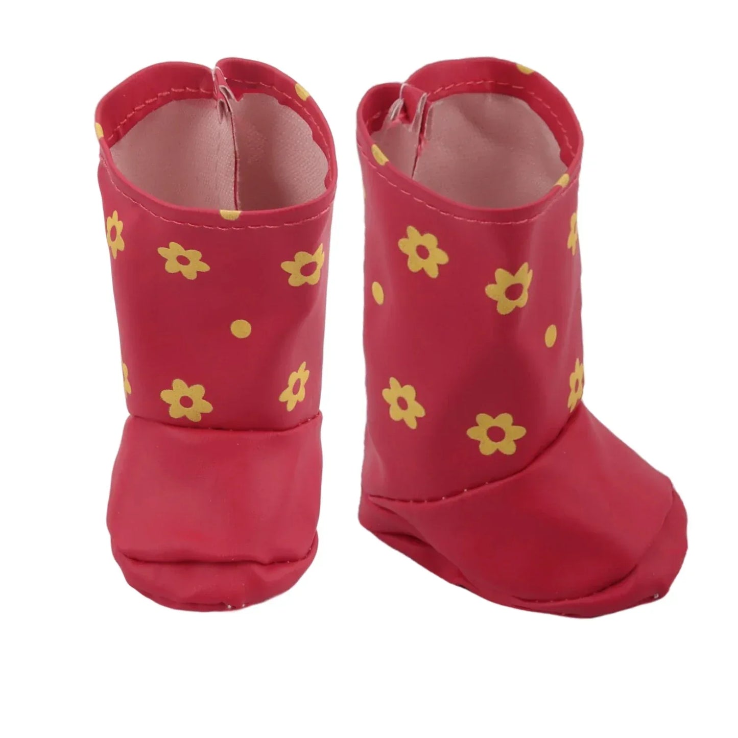 Pink Leather Doll Boots 7cm for 18 Inch Dolls Denim - ToylandEU