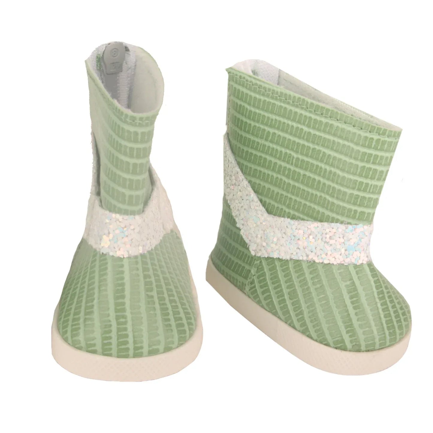 Pink Leather Doll Boots 7cm for 18 Inch Dolls Denim - ToylandEU