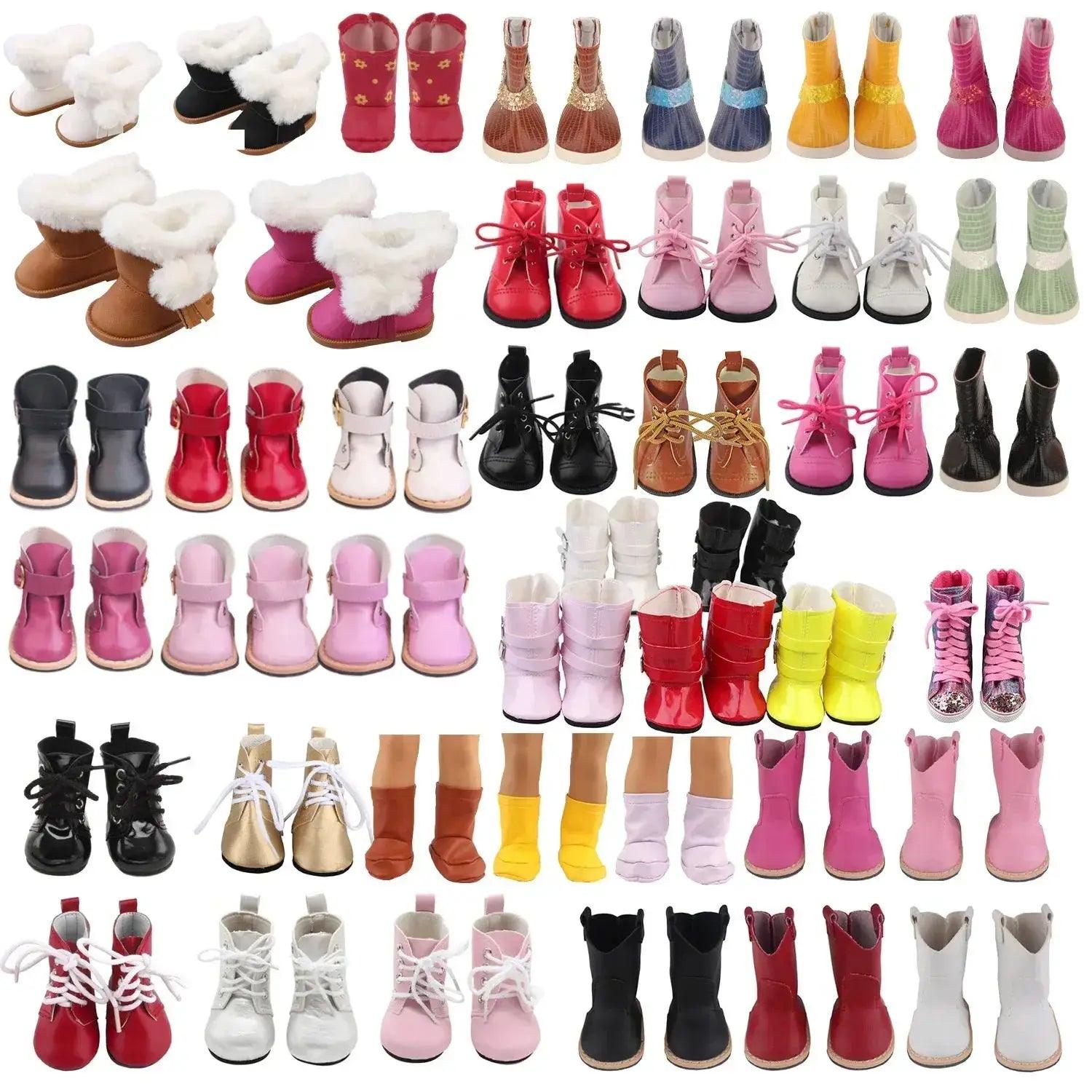  Pink Leather Doll Boots For 18 Inch Dolls 7cm -  ToylandEU™