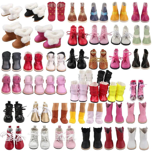  Pink Leather Doll Boots For 18 Inch Dolls 7cm -  ToylandEU™