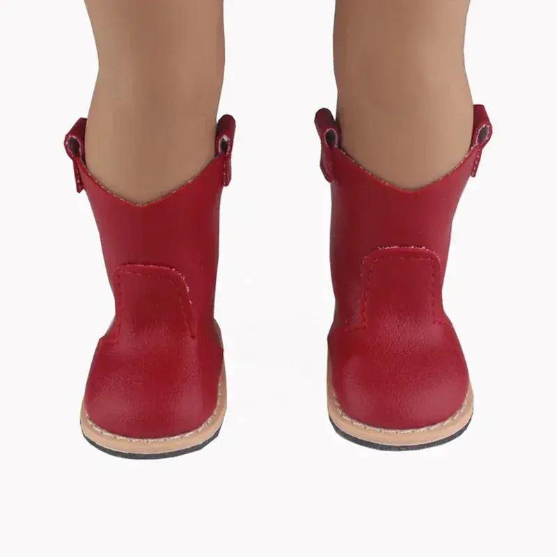  Pink Leather Doll Boots For 18 Inch Dolls 7cm -  ToylandEU™