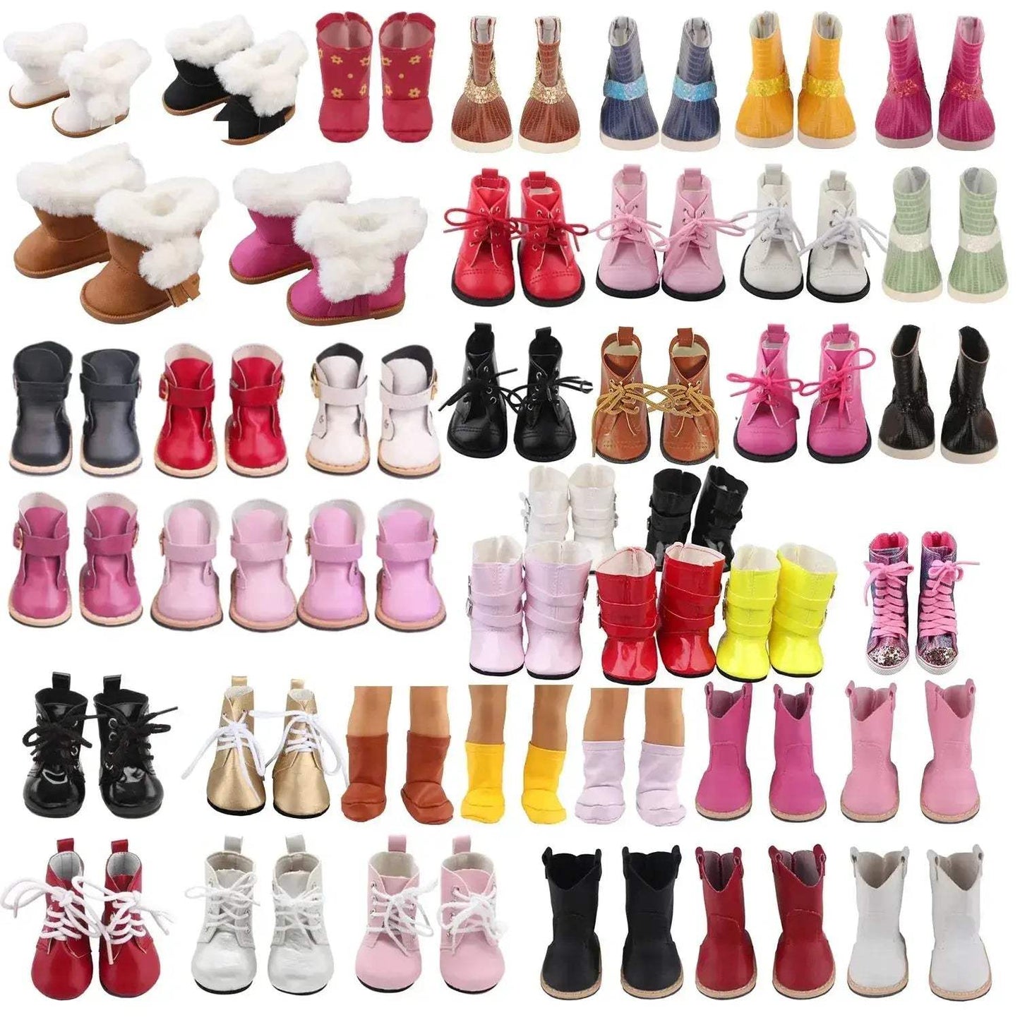  Pink Leather Doll Boots For 18 Inch Dolls 7cm -  ToylandEU™