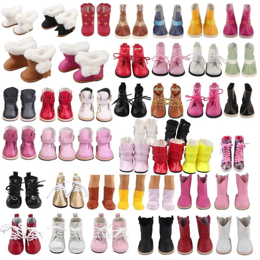  Pink Leather Doll Boots For 18 Inch Dolls 7cm -  ToylandEU™