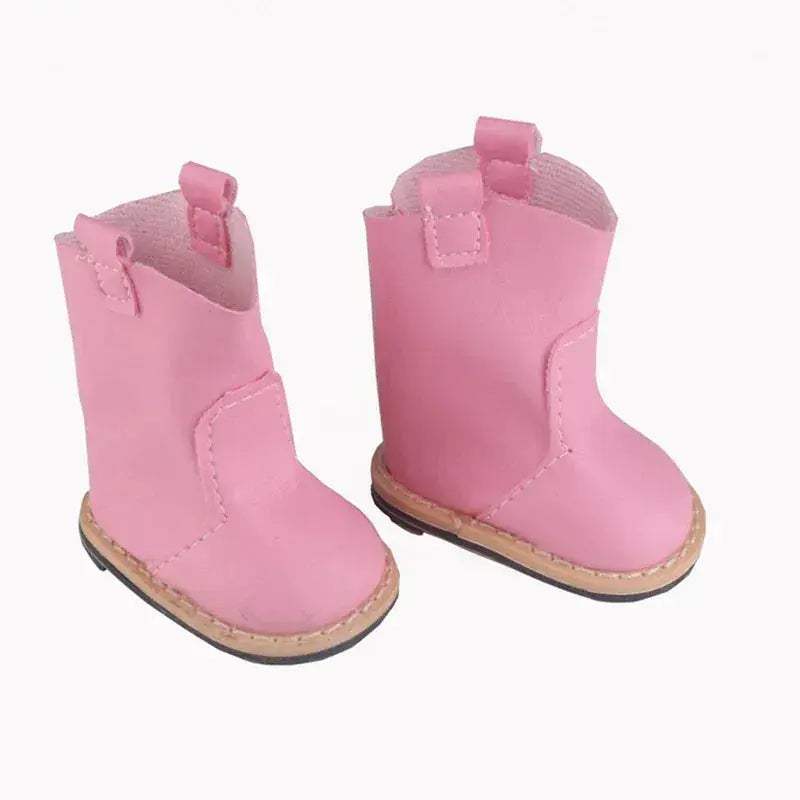  Pink Leather Doll Boots For 18 Inch Dolls 7cm -  ToylandEU™