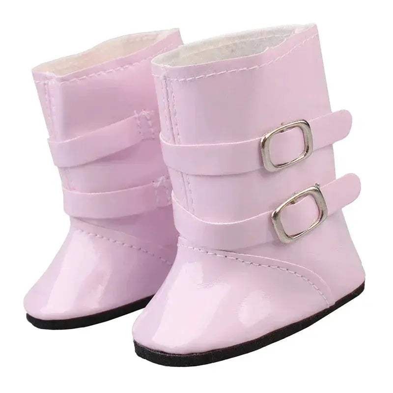  Pink Leather Doll Boots For 18 Inch Dolls 7cm -  ToylandEU™