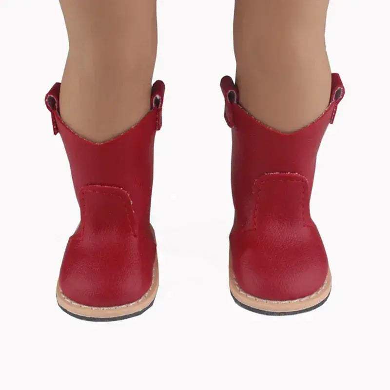  Pink Leather Doll Boots For 18 Inch Dolls 7cm -  ToylandEU™