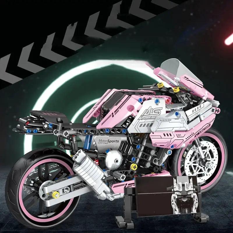  Pink Motorcycle Building Block Lego Compatible 2458 -  ToylandEU™