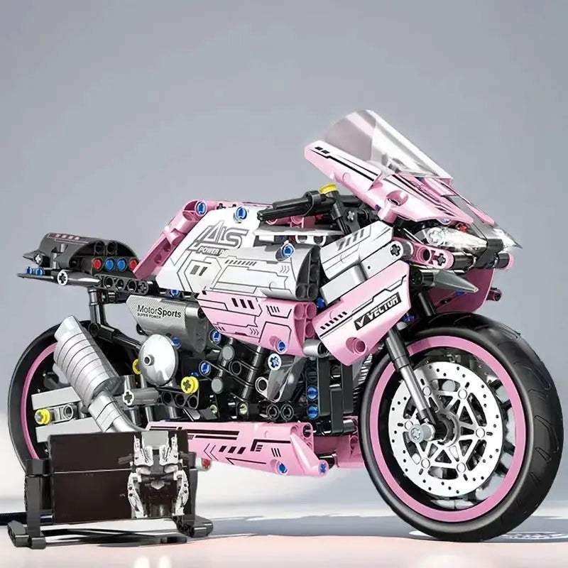  Pink Motorcycle Building Block Lego Compatible 2458 -  ToylandEU™