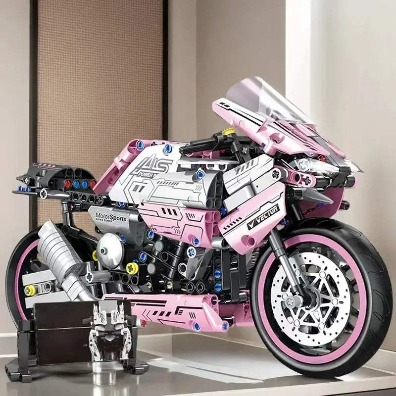  Pink Motorcycle Building Block Lego Compatible 2458 -  ToylandEU™