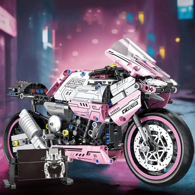  Pink Motorcycle Building Block Lego Compatible 2458 -  ToylandEU™