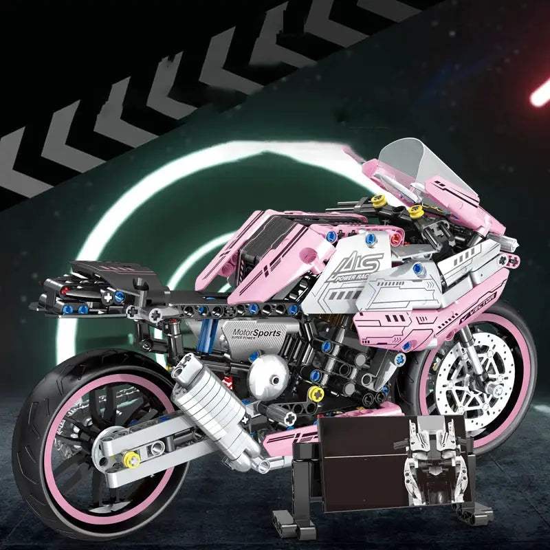  Pink Motorcycle Building Block Lego Compatible 2458 -  ToylandEU™
