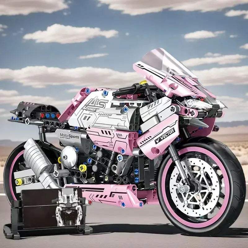  Pink Motorcycle Building Block Lego Compatible 2458 -  ToylandEU™