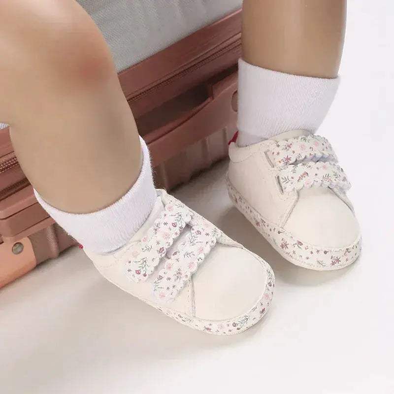 Pink Rhinestone Leather Ballet Flats For Girls Non Slip - ToylandEU