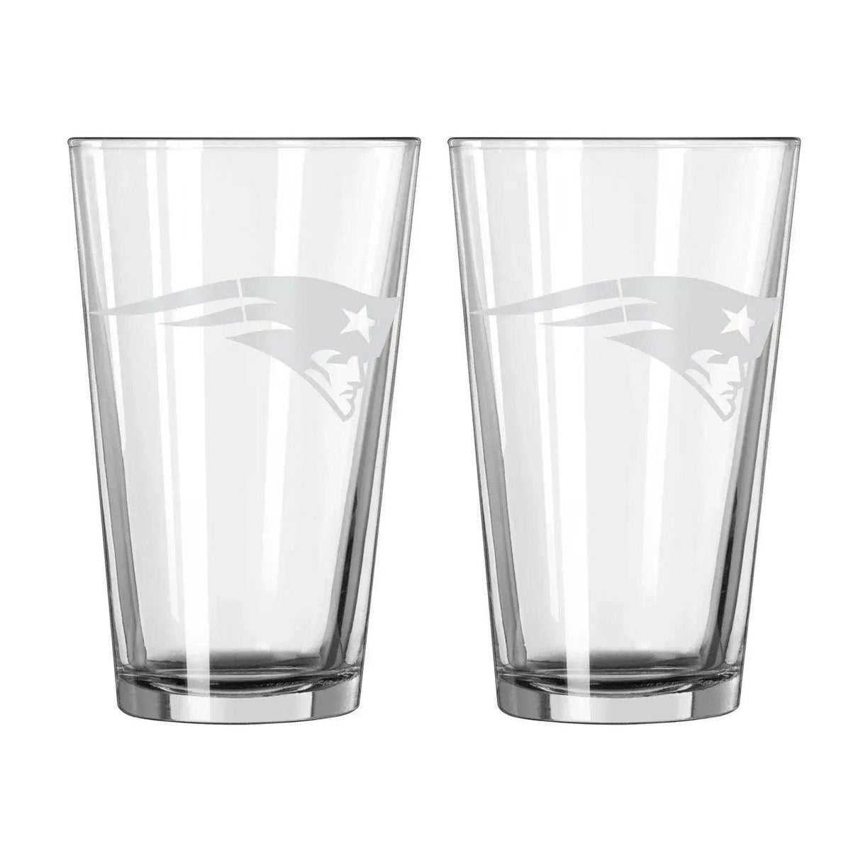  New England Patriots Glass Pint 16 oz Frost Design Set of 2 -  ToylandEU™