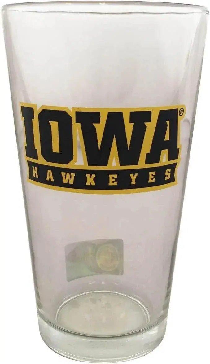  Iowa Hawkeyes Glass Pint 16oz Wordmark Drinkware Barware -  ToylandEU™