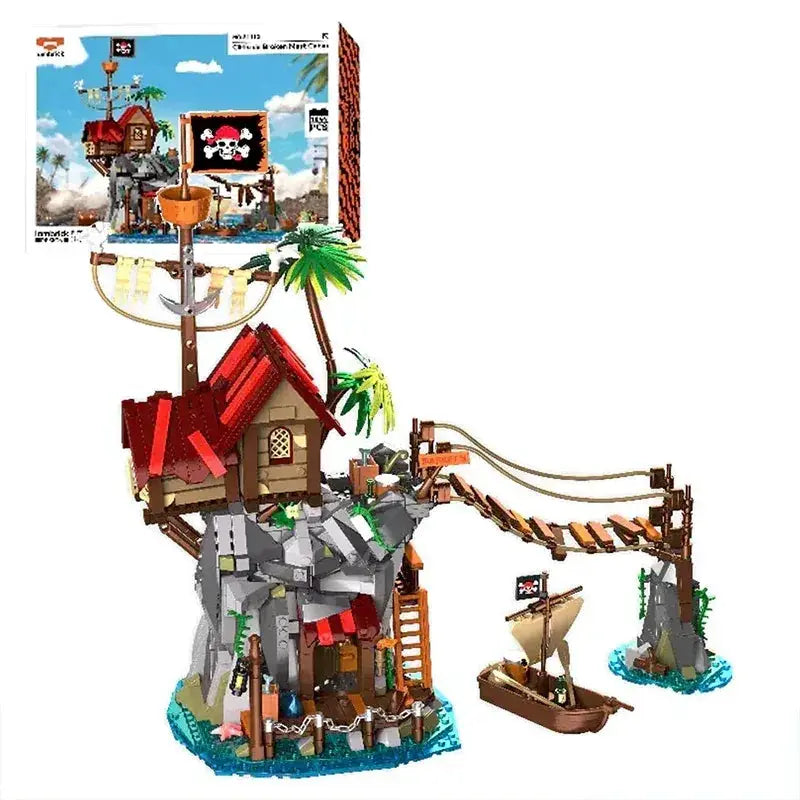 Pirate Dock Building Blocks Set For Kids LEGO Compatible - ToylandEU