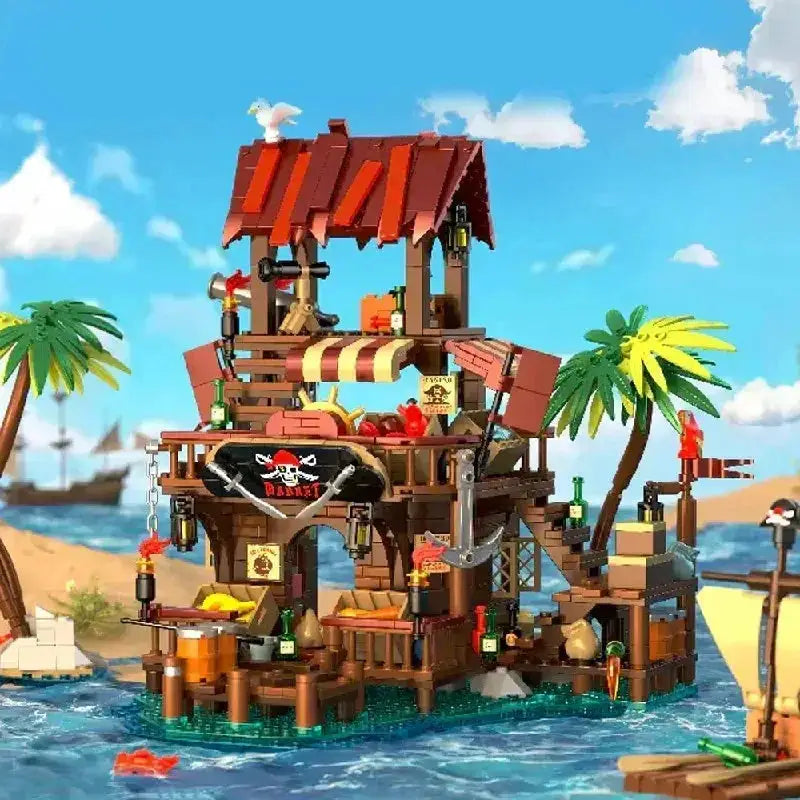 Pirate Dock Building Blocks Set For Kids LEGO Compatible - ToylandEU