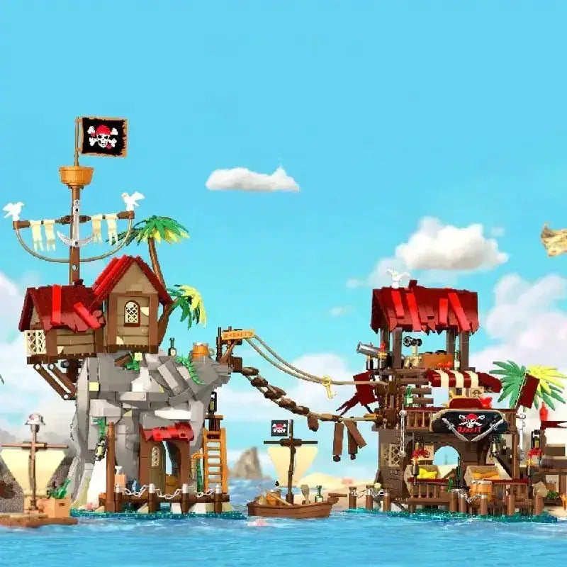 Pirate Dock Building Blocks Set For Kids LEGO Compatible - ToylandEU