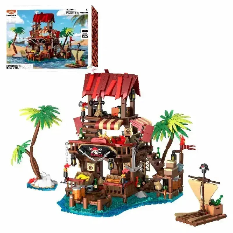 Pirate Dock Building Blocks Set For Kids LEGO Compatible - ToylandEU