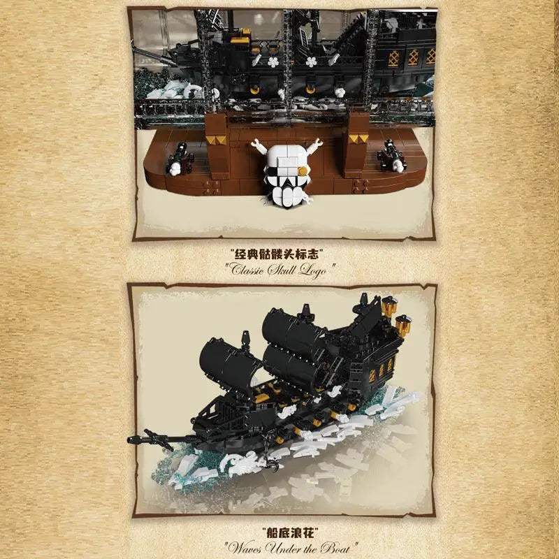 Pirate Ship Building Blocks The Black Pearl LEGO Compatible Kit - ToylandEU