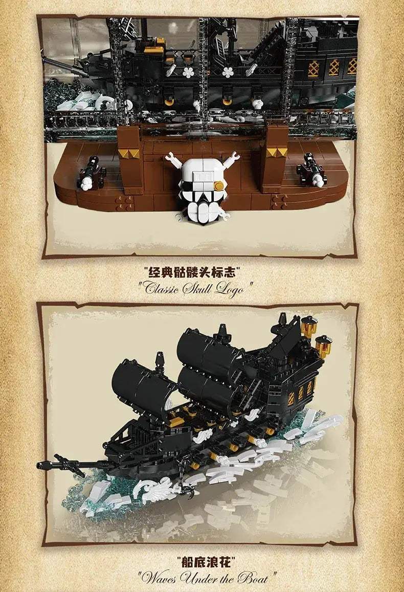 Pirate Ship Building Blocks The Black Pearl LEGO Compatible Kit - ToylandEU