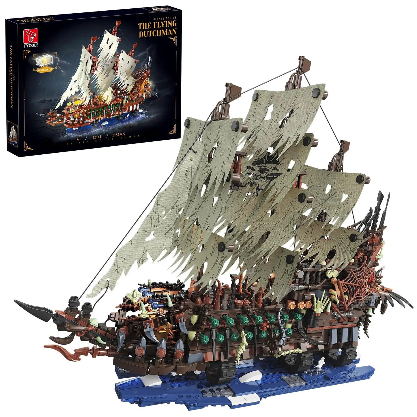 Pirate Ship Building Kit With Lights MOC Flying Dutchman -  ToylandEU™