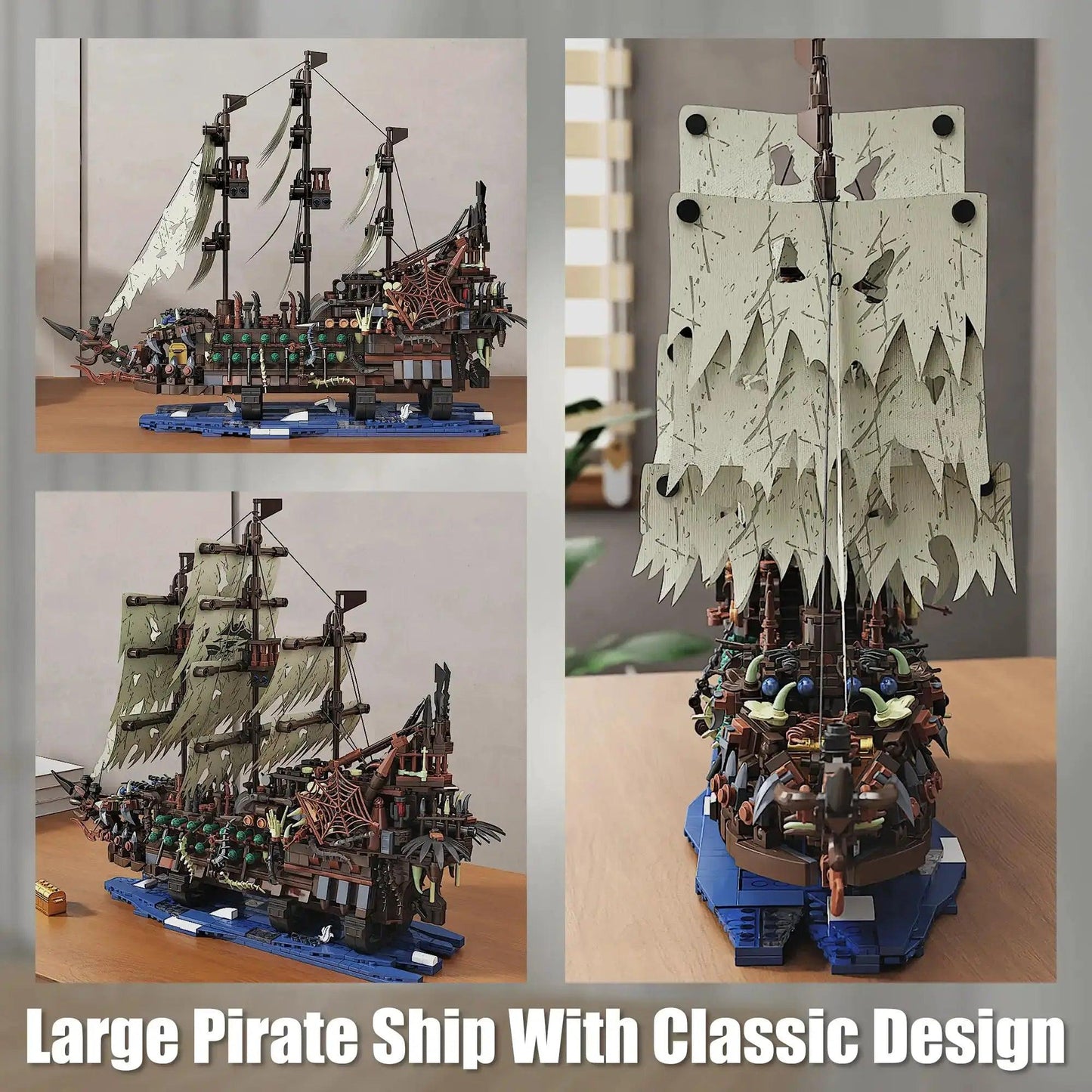  Pirate Ship Building Kit With Lights MOC Flying Dutchman -  ToylandEU™