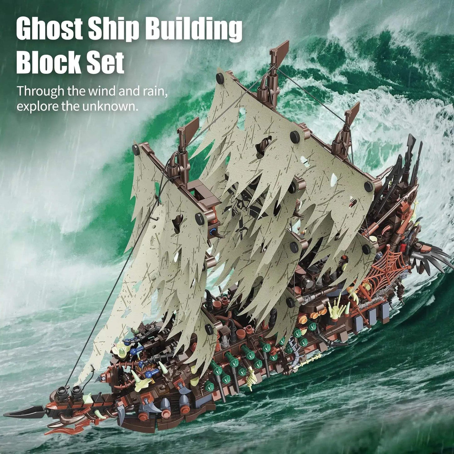  Pirate Ship Building Kit With Lights MOC Flying Dutchman -  ToylandEU™