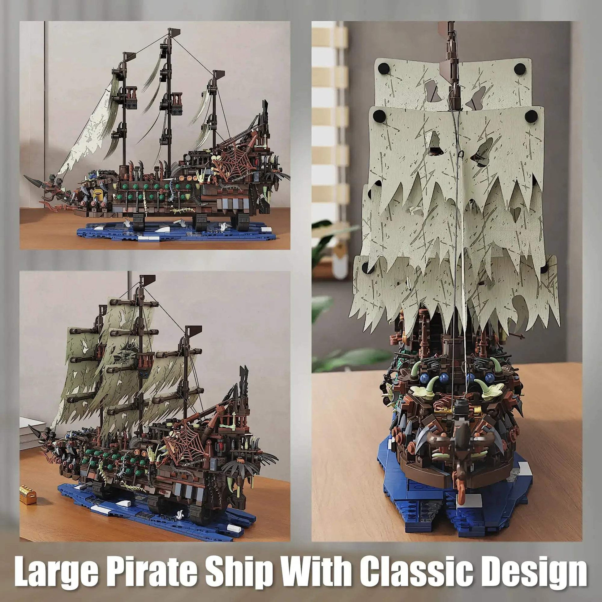  Pirate Ship Building Kit With Lights MOC Flying Dutchman -  ToylandEU™