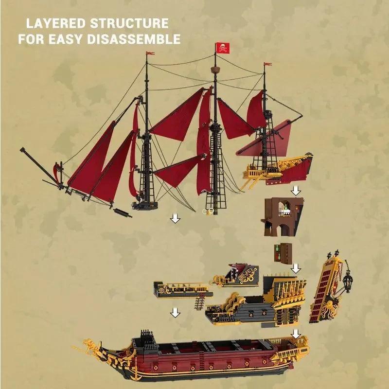 Pirate Ship Model Kit | LEGO Compatible | Toylandeu™