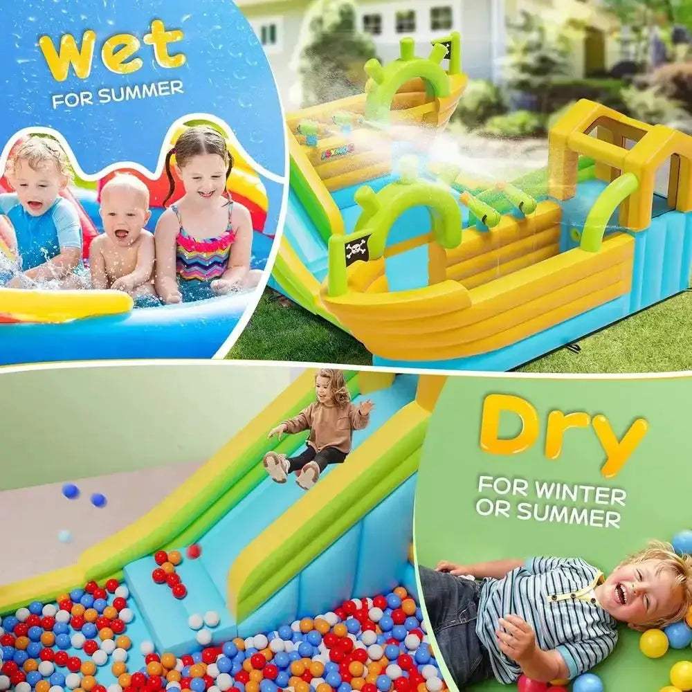 Pirate Water Slide Park Epic Bounce House With Water Cannons - ToylandEU