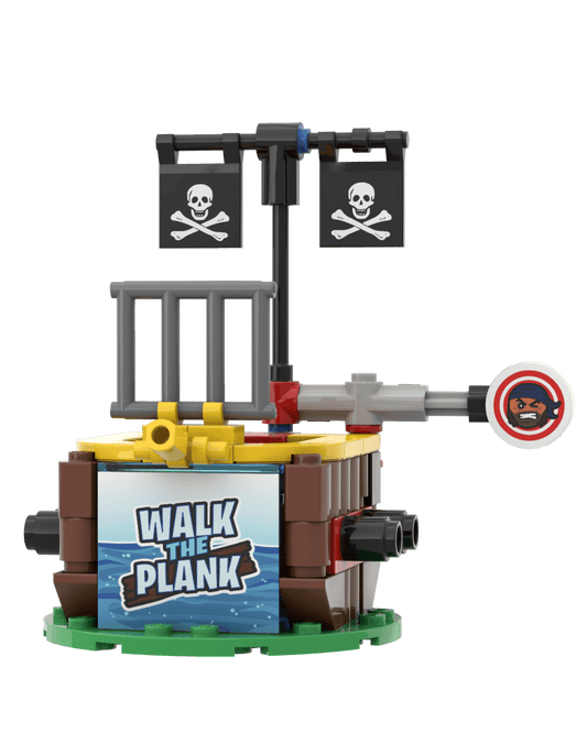 Carnival Dunk Tank | Minifig Scale | Interactive Target | Compatible Bricks