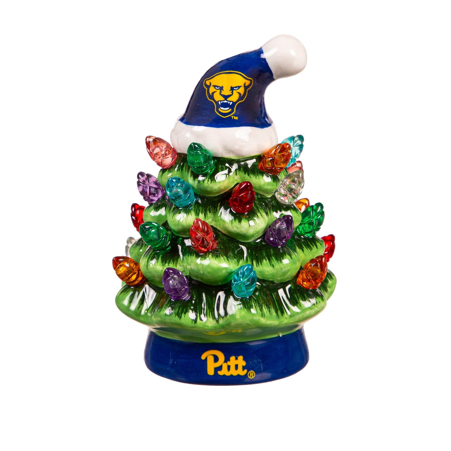 Pittsburgh Panthers 4 Inch LED Tabletop Christmas Tree - ToylandEU
