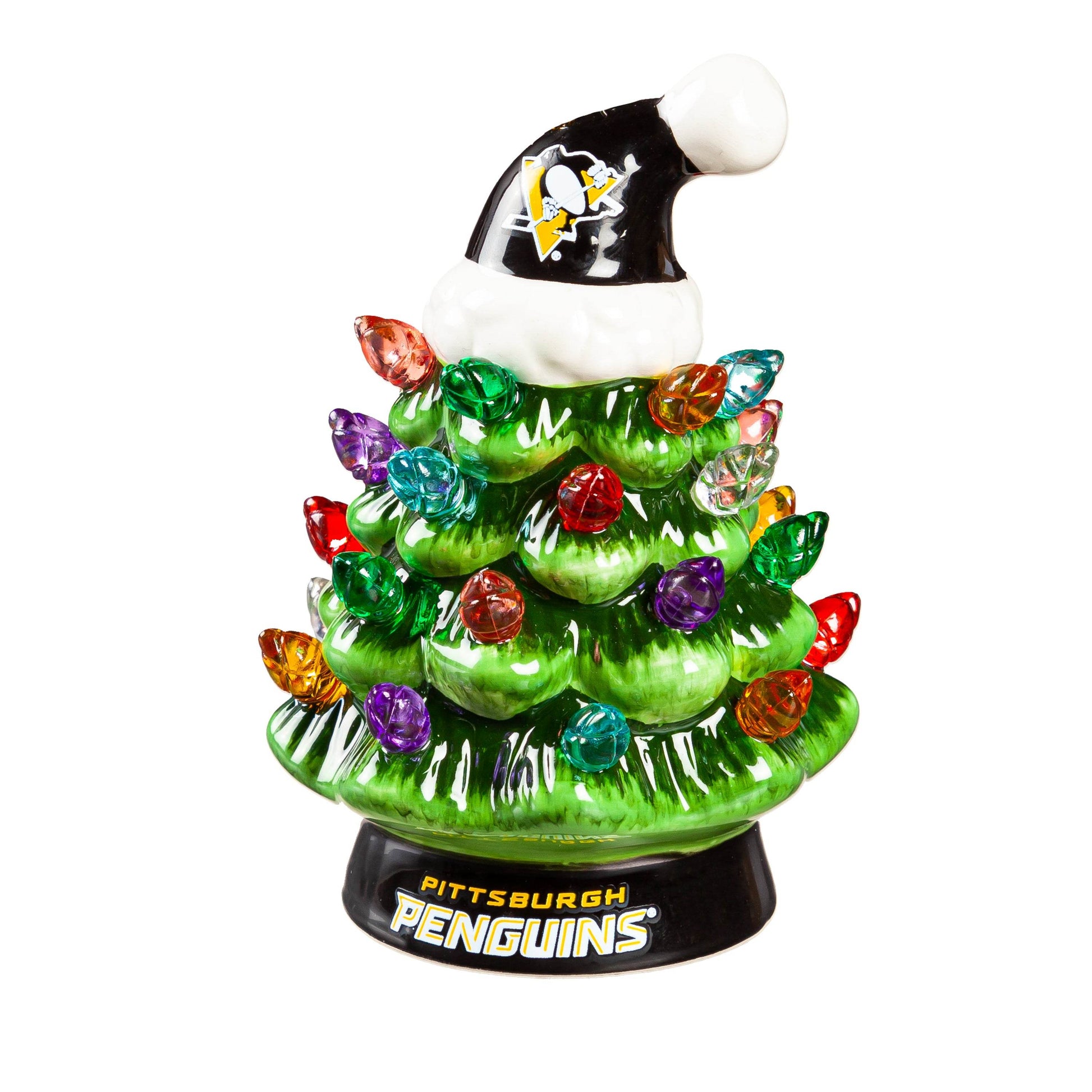 Pittsburgh Penguins 4 Inch LED Christmas Tree Tabletop - ToylandEU