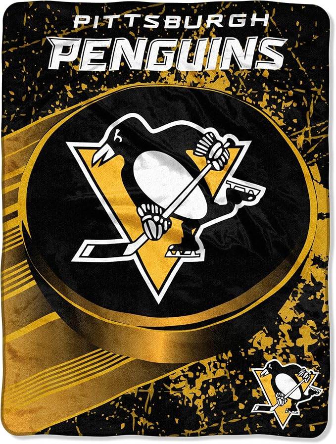 Pittsburgh Penguins 46x60 Raschel Blanket With Logo - ToylandEU