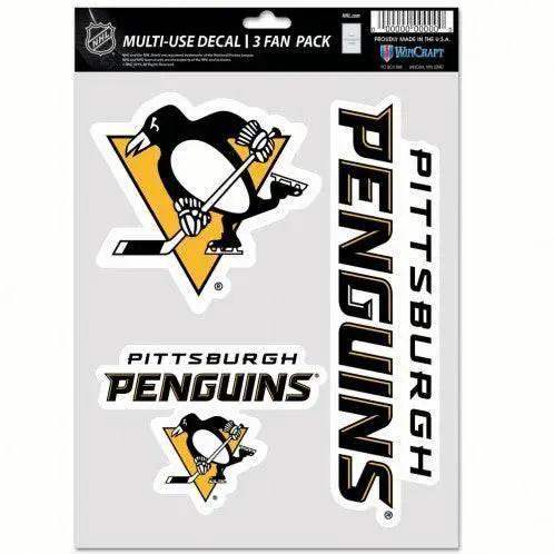  Pittsburgh Penguins Decal Set For Indoor Outdoor Use 3 Pack -  ToylandEU™