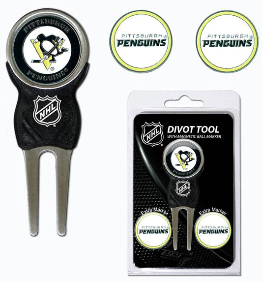 Pittsburgh Penguins Golf Divot Tool With 3 Markers - ToylandEU