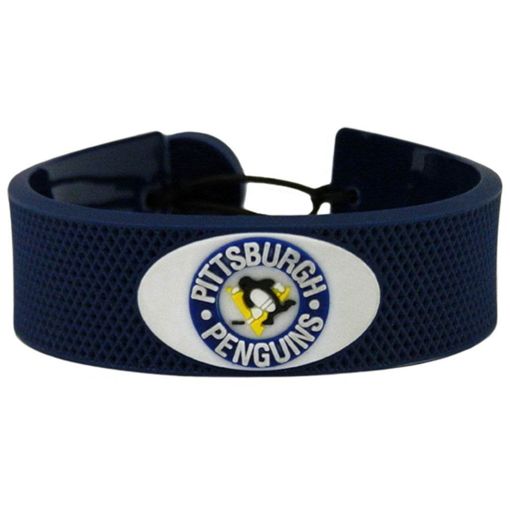Pittsburgh Penguins Leather Hockey Bracelet Vintage Logo - ToylandEU