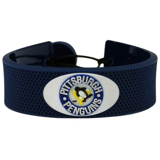 Pittsburgh Penguins Leather Hockey Bracelet Vintage Logo - ToylandEU