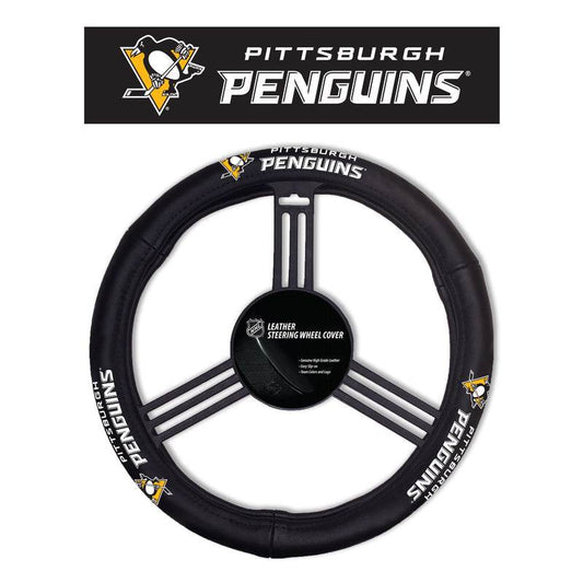 Pittsburgh Penguins Leather Steering Wheel Cover Licensed - ToylandEU