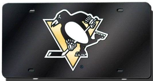 Pittsburgh Penguins License Plate Laser Cut Black Order - ToylandEU