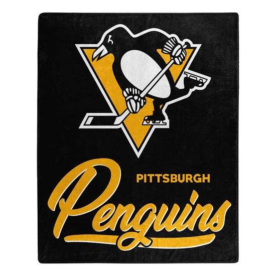 Pittsburgh Penguins Raschel Blanket 50x60 Signature Design - ToylandEU