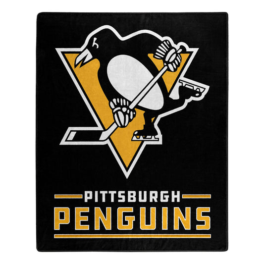 Pittsburgh Penguins Raschel Interference Blanket 50x60 - ToylandEU