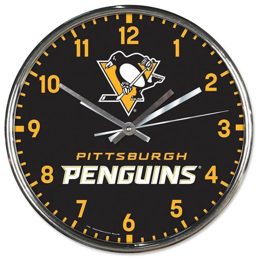  Pittsburgh Penguins Round Chrome Wall Clock -  ToylandEU™